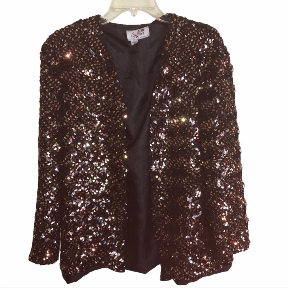 VTG Caron Chicago Made in USA Sequin Jacket